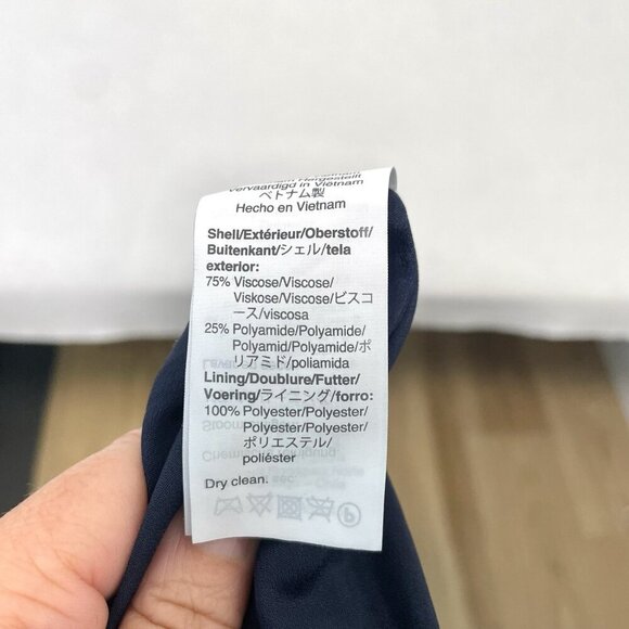 J Crew Velvet Wide-Leg Pull-On Ankle Pants Classic Preppy Business Blue size 8 - Picture 8 of 8